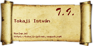 Tokaji István névjegykártya