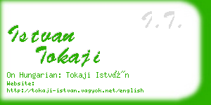 istvan tokaji business card